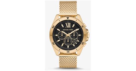 michael kors brecken gold|Michael Kors gold mesh watch.